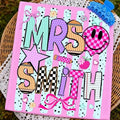 Personalized teacher name coquette shirt