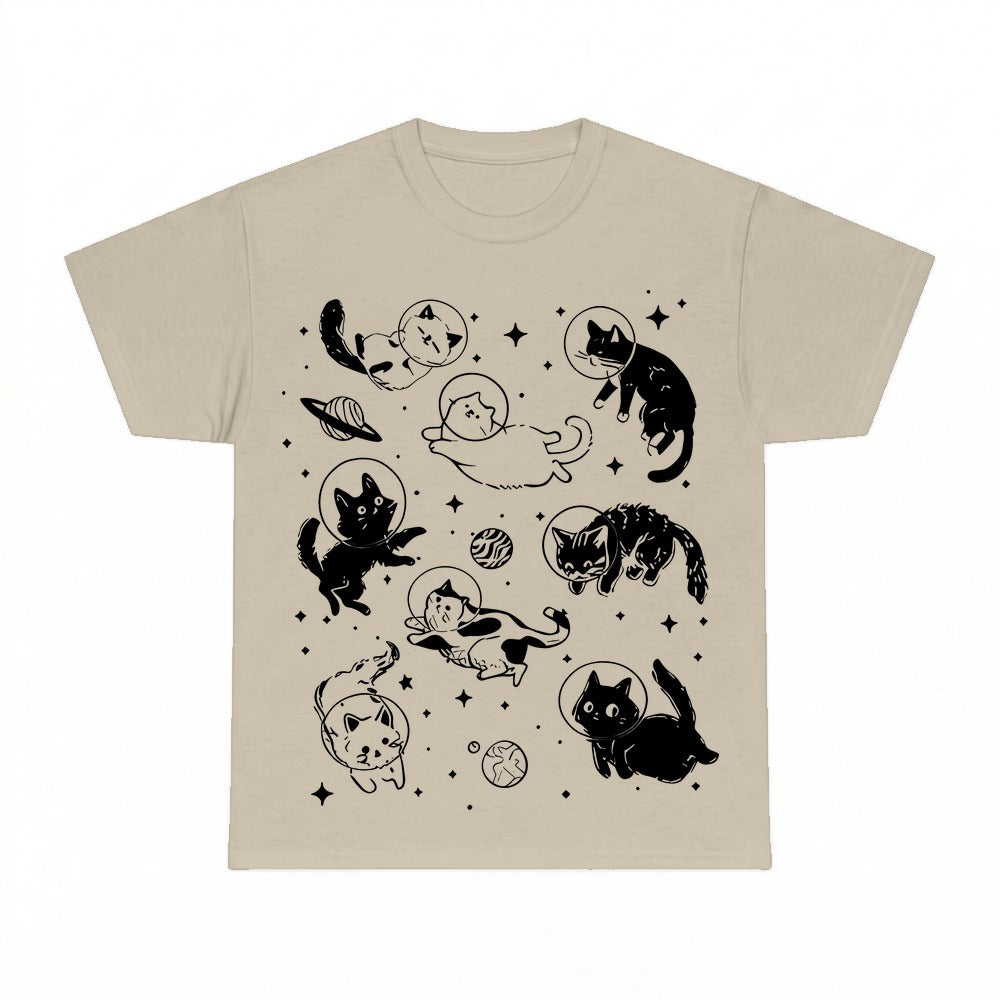 Cartoon Cats in Space Shirt - Gildan Unisex Tee