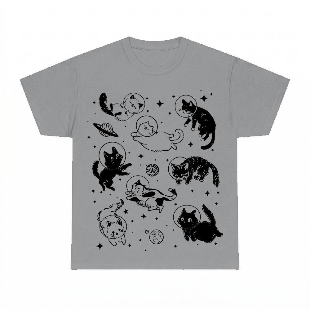 Cartoon Cats in Space Shirt - Gildan Unisex Tee
