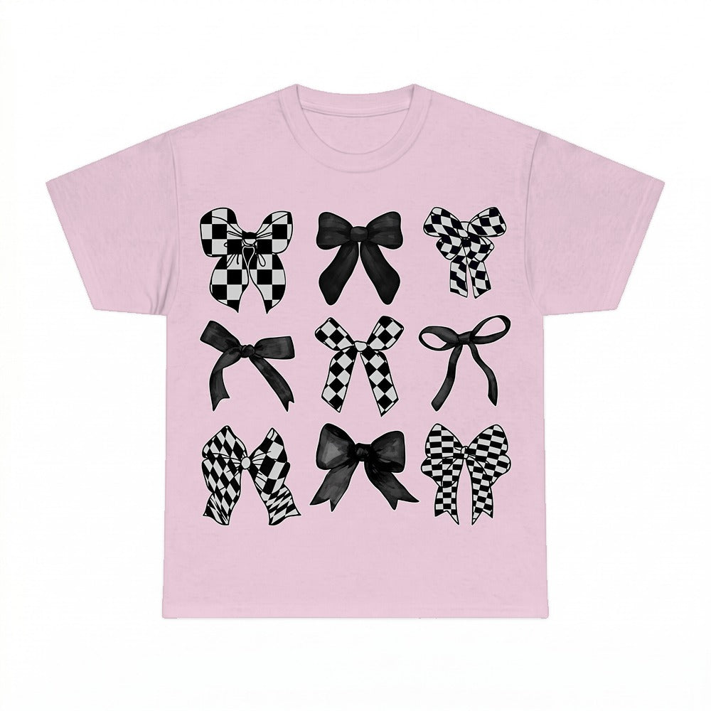 Bow Grid Y2k Coquette Shirt - Gildan Unisex Tee