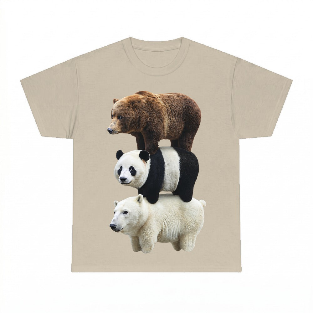Bear Stack Funny Shirt - Gildan Unisex Tee