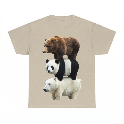 Bear Stack Funny Shirt - Gildan Unisex Tee